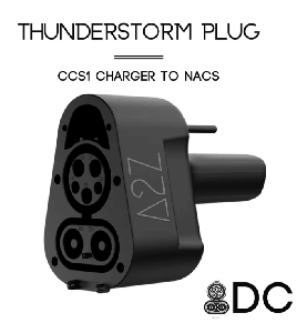 CCS1 Thunderstorm Plug to NACS Tesla Adapter - 250kW for Tesla Model 3, S, X, Y Fast Charging Compatible with CCS Charge Stations - Indoor / Outdoor